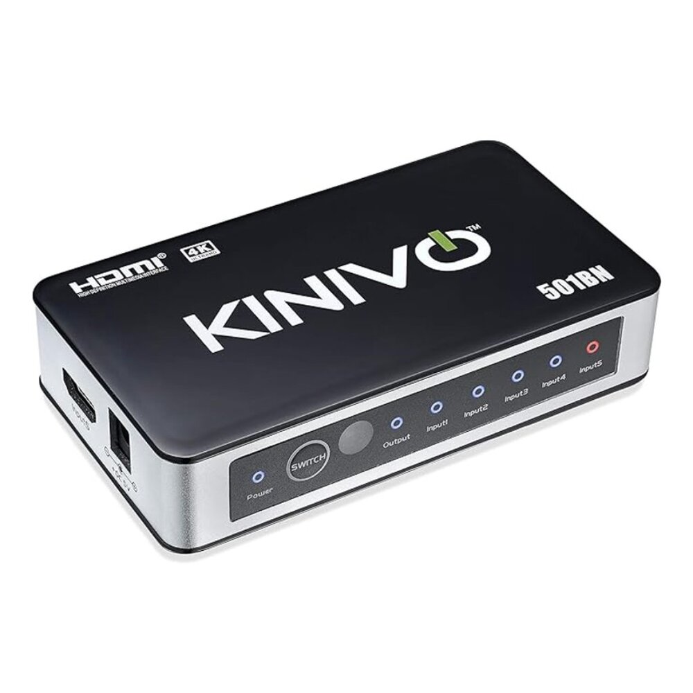 NIB 🔗 Kinivo 🔗  HDMI Switch 4K HDR 501BN 5-PORT (5 in 1 Out)